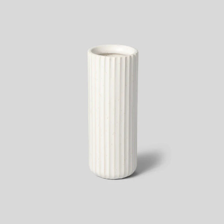 Fable Tall Bud Vase | Speckled White