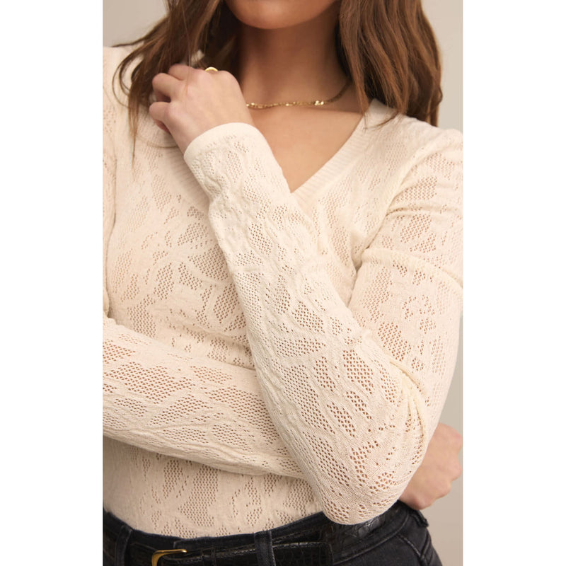 Tibi Mesh Sweater | Crystal