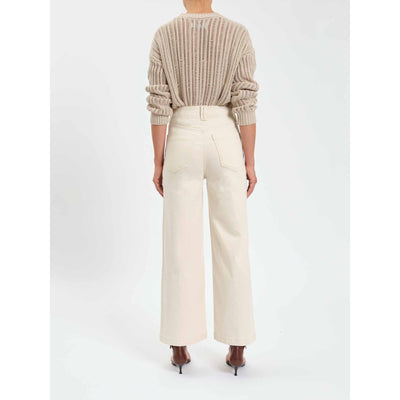 Valley Girl High Rise Wide Ankle Leg Jeans | Raw Cut