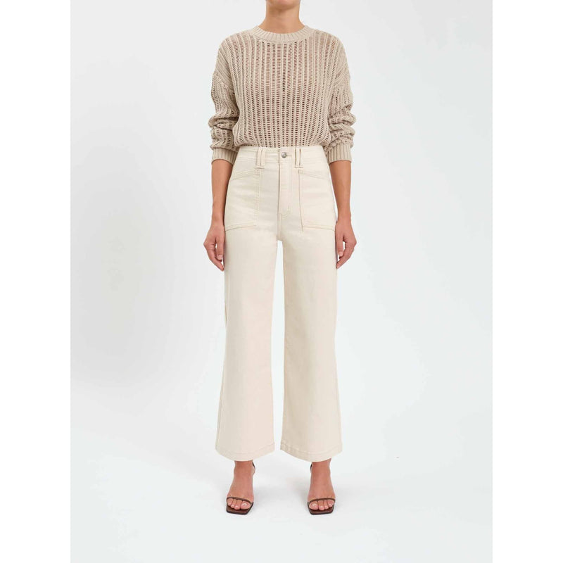 Valley Girl High Rise Wide Ankle Leg Jeans | Raw Cut