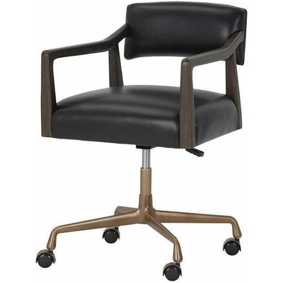 Keag Office Chair | Cortina Black Leather