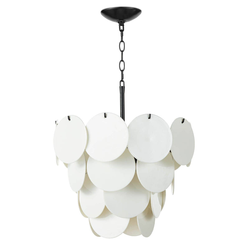 Solstice Chandelier | White Glazed