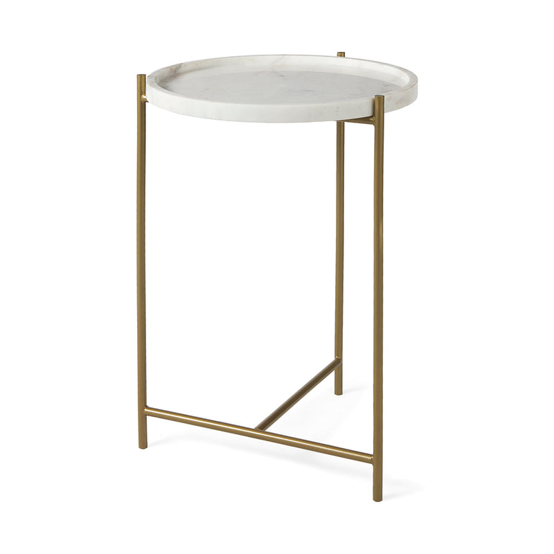 Starbuck Side Table | Gold/Marble