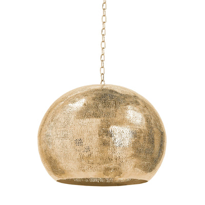 Pierced Sphere Pendant | Natural Brass