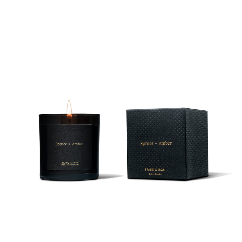 Dark Series Soy Wax Candles | Spruce + Amber