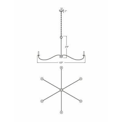 Arrington 6 light Chandelier | Extra Large