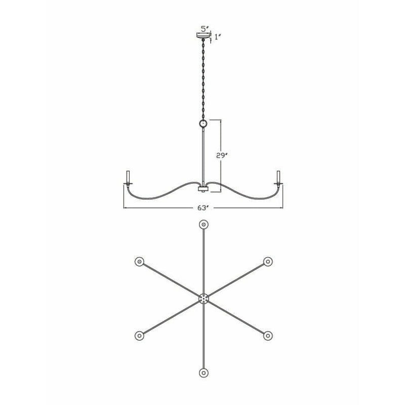 Arrington 6 light Chandelier | Extra Large