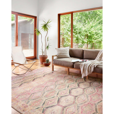 Layla Rug 17 | Pink/Lagoon