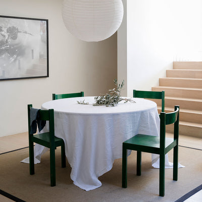 Pure Linen Tablecloth | White