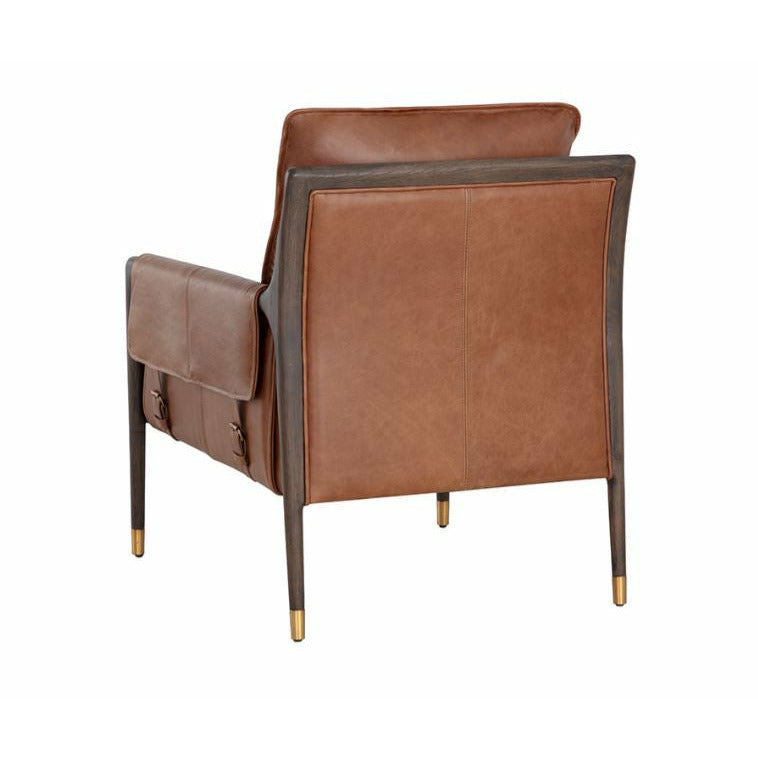 Mahdi Lounge Chair | Tobacco Leather