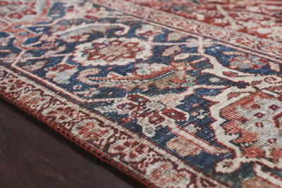 Layla Rug 08 | Red/Navy