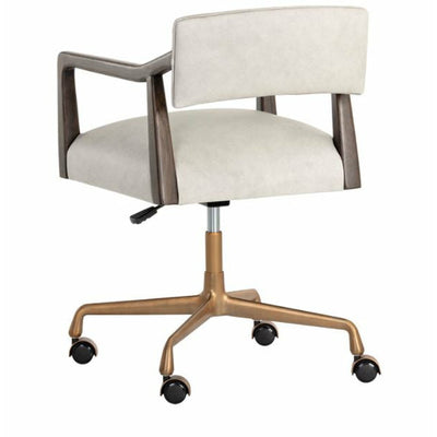 Keag Office Chair | Saloon Light Grey Leather