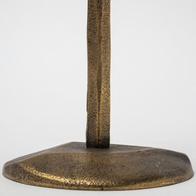 Levi Antique Brass Candle Holder | Large