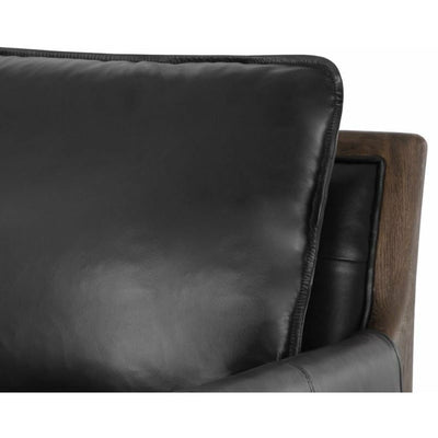 Mahdi Lounge Chair | Cortina Black Leather