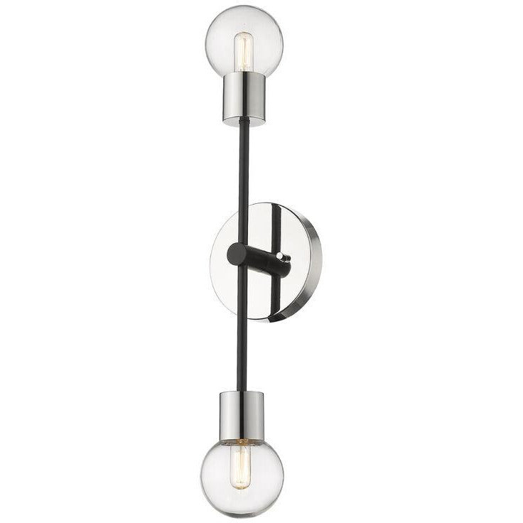 Neutra 2-Light Wall Sconce | Polished Nickel | Open box