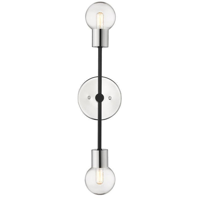 Neutra 2-Light Wall Sconce | Polished Nickel | Open box