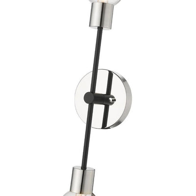 Neutra 2-Light Wall Sconce | Polished Nickel | Open box