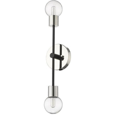 Neutra 2-Light Wall Sconce | Polished Nickel | Open box