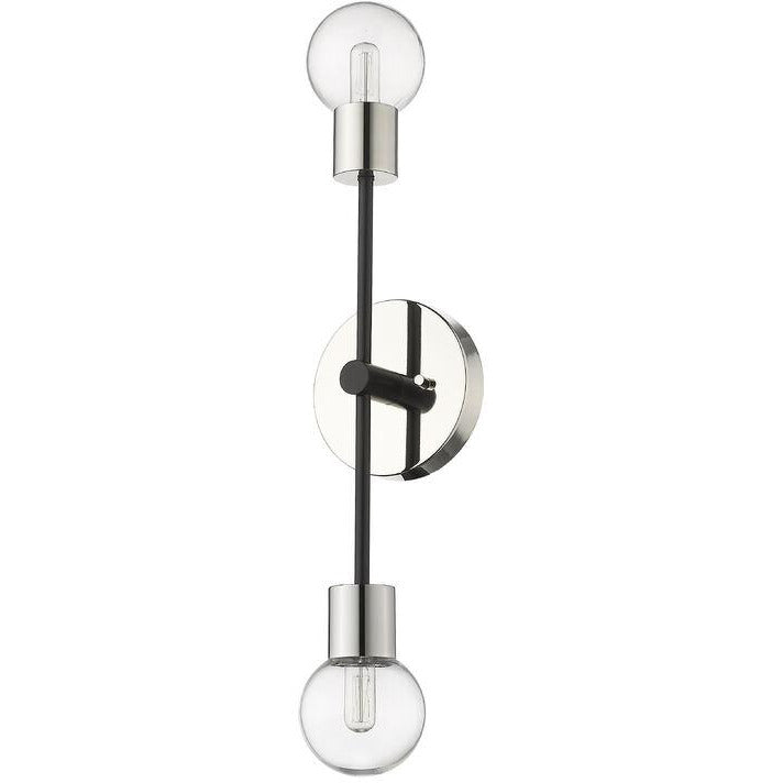 Neutra 2-Light Wall Sconce | Polished Nickel | Open box