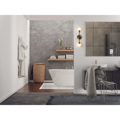 Neutra 2-Light Wall Sconce | Polished Nickel | Open box