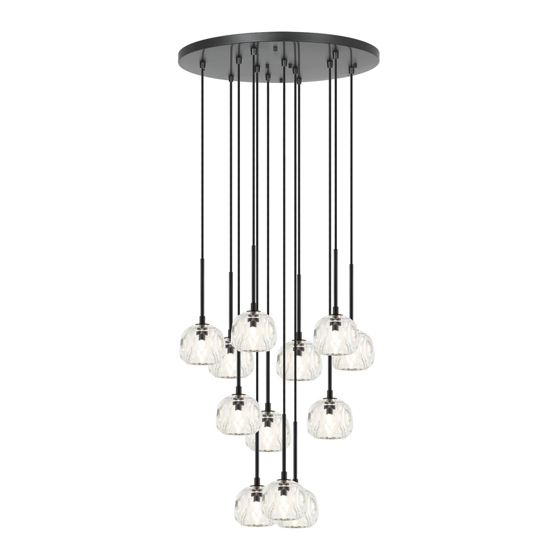 Rosa 12-Light Pendant | Matte Black