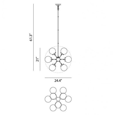 Soleil Chandelier | Medium Chrome