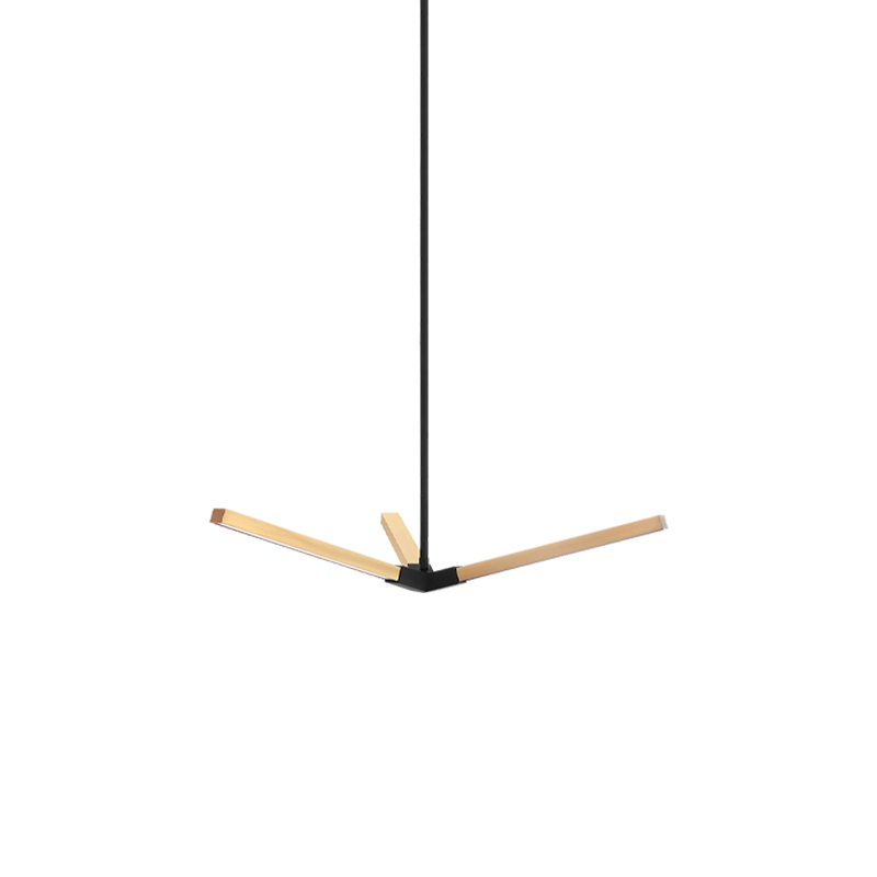 Asterisk 3-Light Pendant | Large/Aged Gold Brass