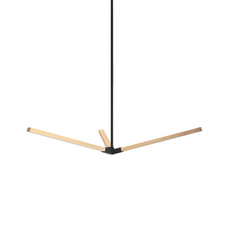 Asterisk 3-Light Pendant | Extra-Large/Aged Gold Brass