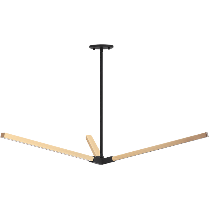 Asterisk 3-Light Pendant | Extra-Large/Aged Gold Brass