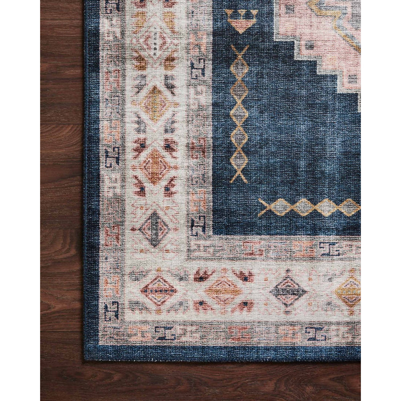 Heidi Rug 03 |  Denim / Blush