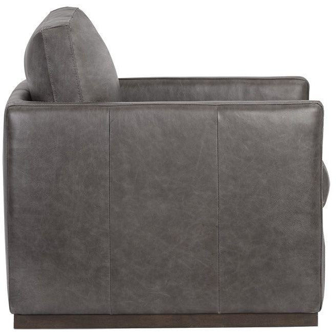 Portia Swivel Armchair | Marseille Concrete Leather