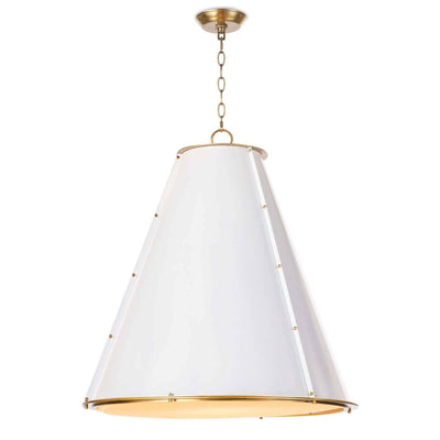 French Maid Chandelier - White/Brass | Large