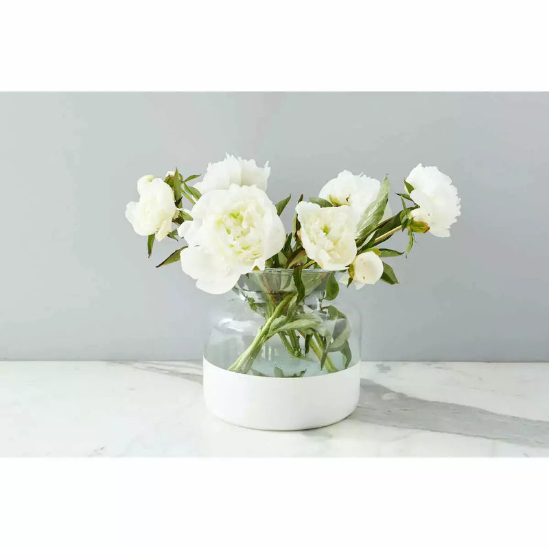 White Colourblock Vase | Medium