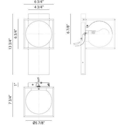 Squircle 1-Light Wall Sconce | Chrome