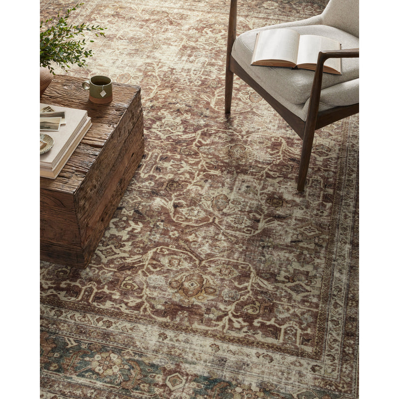 Sinclair Rug 01 | Magnolia Home by Joanna Gaines x Loloi | Rust / Lagoon