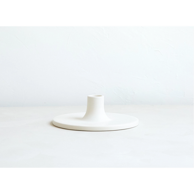 Ceramic Wide Taper Holder | Matte White