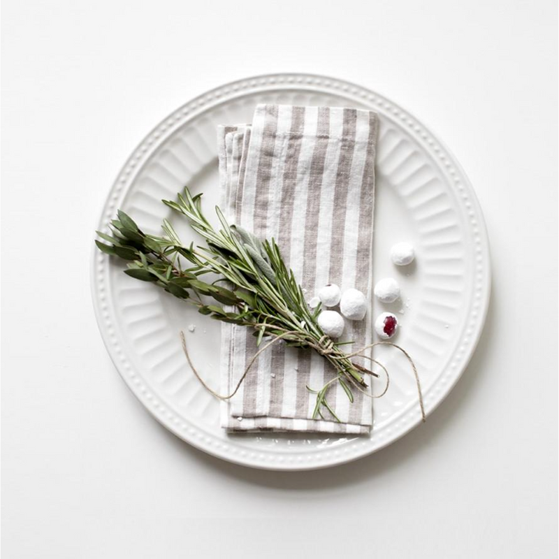 Linen Napkins | Natural Stripes (Set of 2)