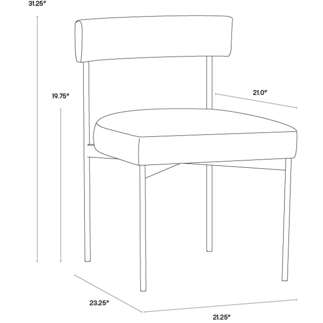 Shannon Dining Chair | Velvet Slate (Set of 2)