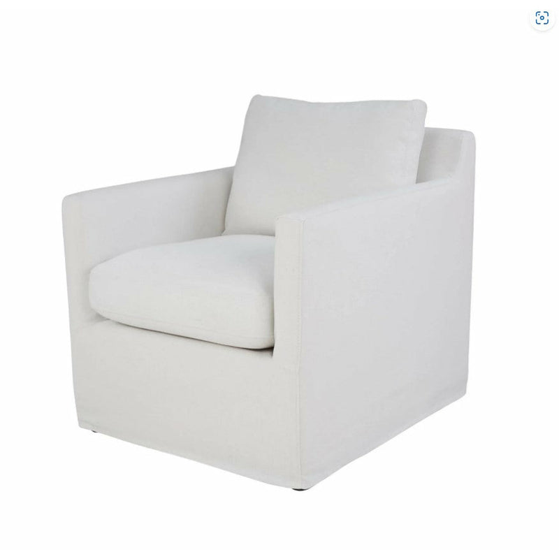 Hutson Club Chair | White Linen