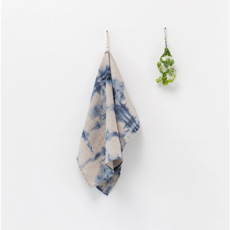 Linen Kitchen Towel | Tie Dye on Natural