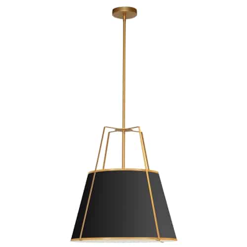 Trapezoid Pendant | Black and Gold