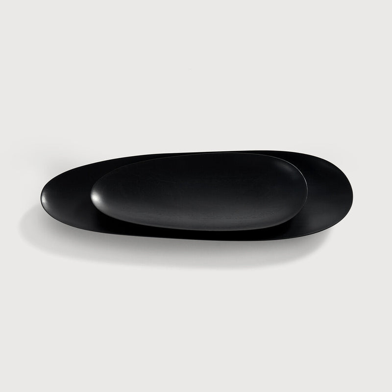 Black Thin Oval Board