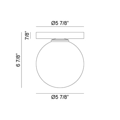 Cosmo Flush Mount (Small) | Black/Opal