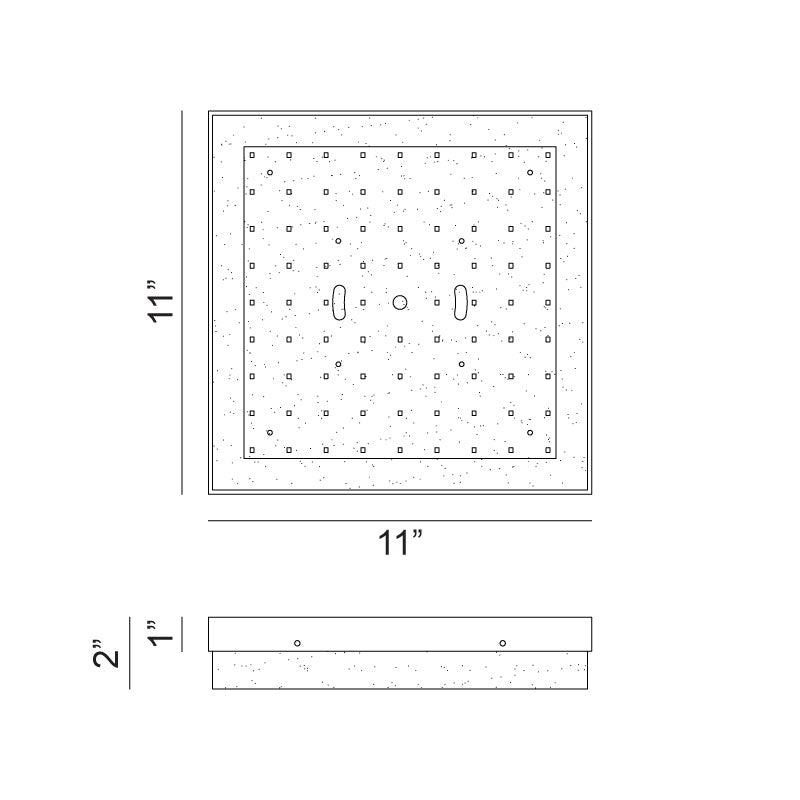 Kabu 11" Flush Mount | Black