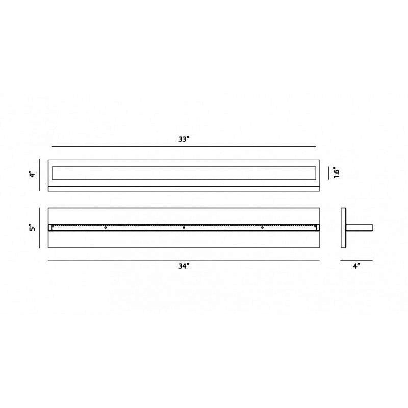 Beam LED 34" Wall Sconce | White