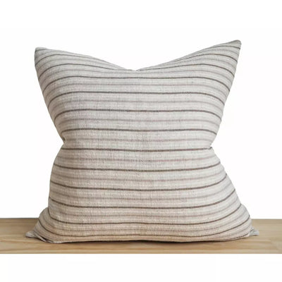 Leo Pillow | Brown Weaved Stripes