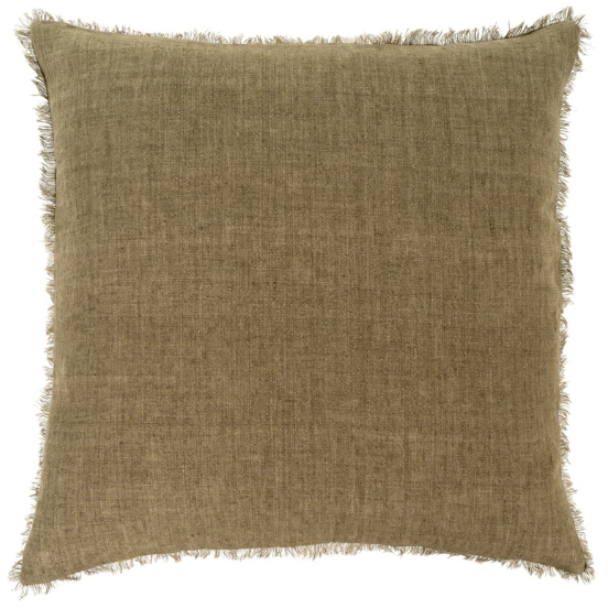 Lina 24x24 Linen Pillow | Kelp