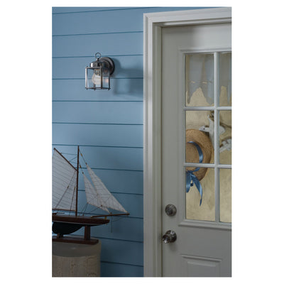 New Castle Wall Lantern (Small) | Clear Brushed Nickel