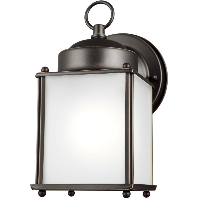 New Castle Wall Lantern | Small Opal Antique Bronze