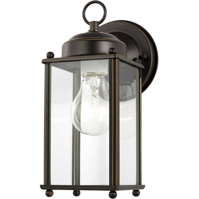 New Castle Wall Lantern (Large) | Clear Antique Bronze